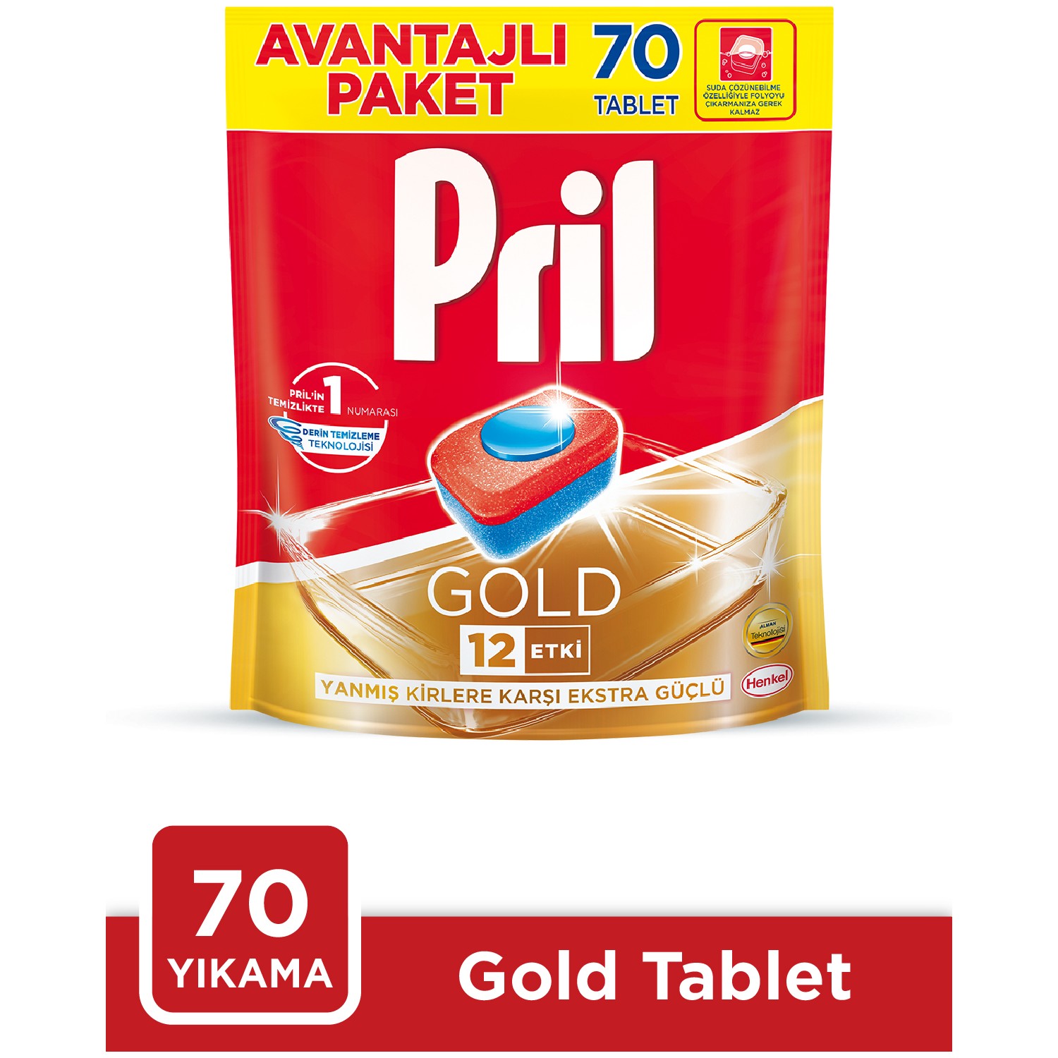 PRİL GOLD BULAŞIK MAKİNESİ DETERJANI 70'Lİ TABLET